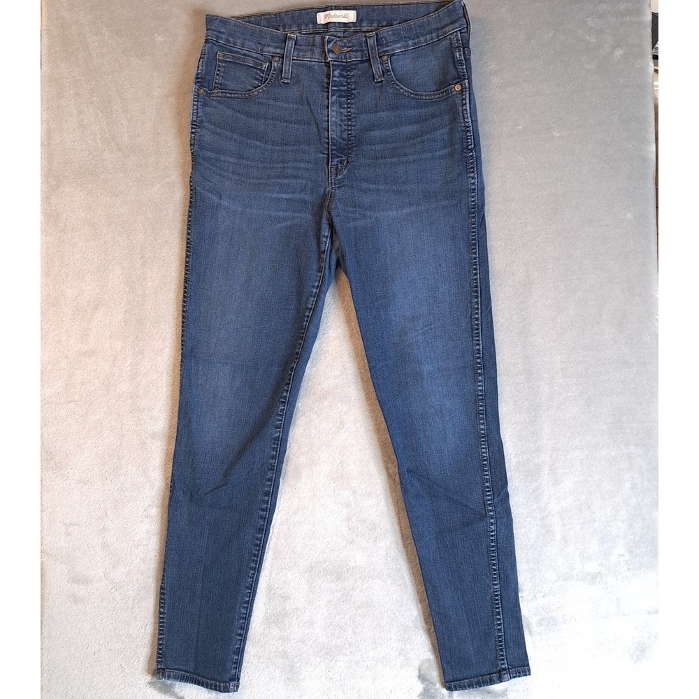 Madewell Blue Medium Wash 10" High-Rise Skinny Denim Jeans Women's Size 30